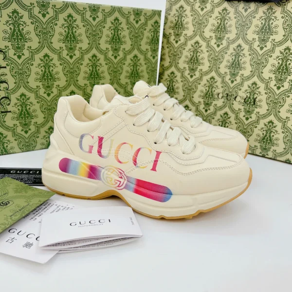 Giày Gucci Rhyton Vintage Trainer Sneaker Màu Cầu Vồng
